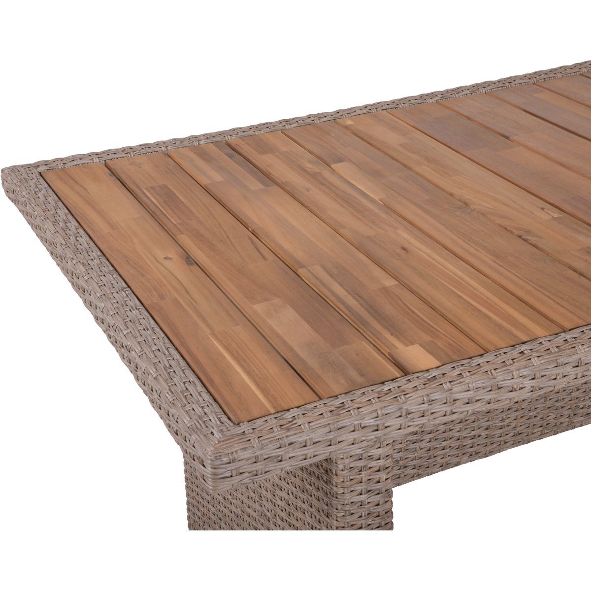 Gartentisch BRAGA - weidenbraun - Akazie massiv - 220x100 cm
