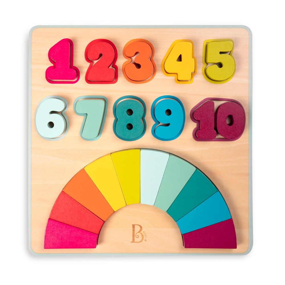 B.TOYS B. Counting Rainbows - Regenbogen Zahlenpuzzle aus Holz 20-teilig