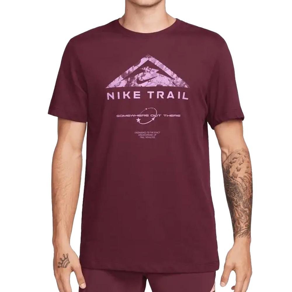 Nike T-shirt Bordeaux Homme Nike Df Trail