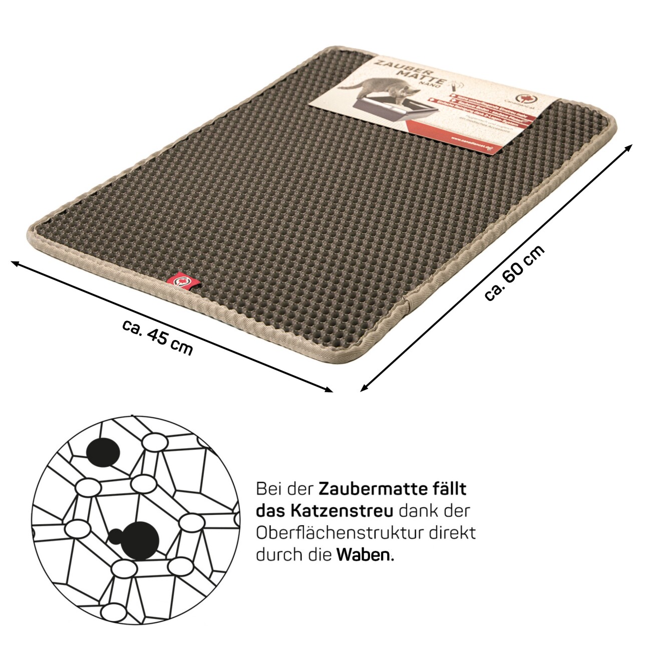 Canadian Cat Company Toilettenvorleger Zaubermatte Small anthrazit