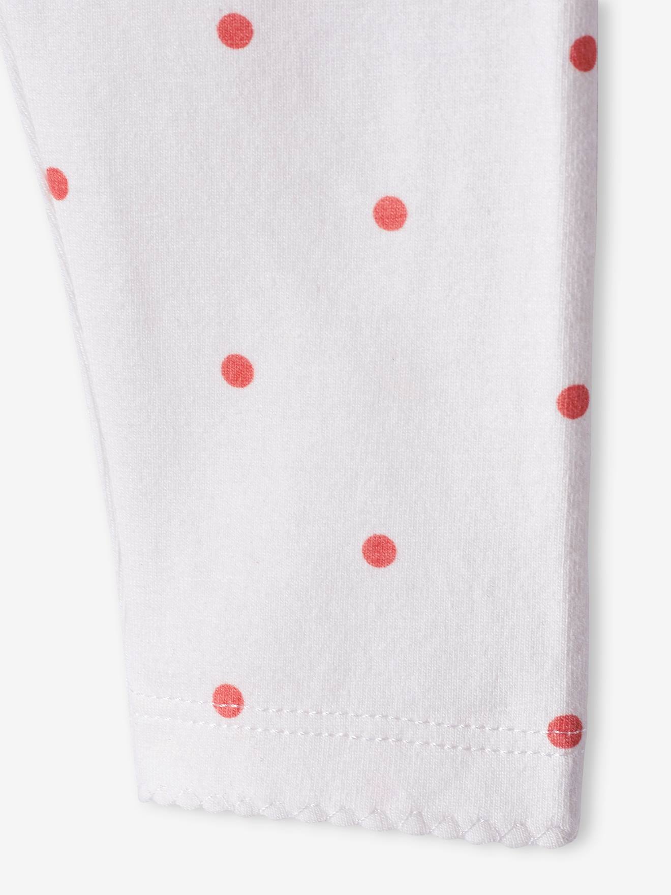 Conjunto de 2 leggings básicas para bebê, rosa claro