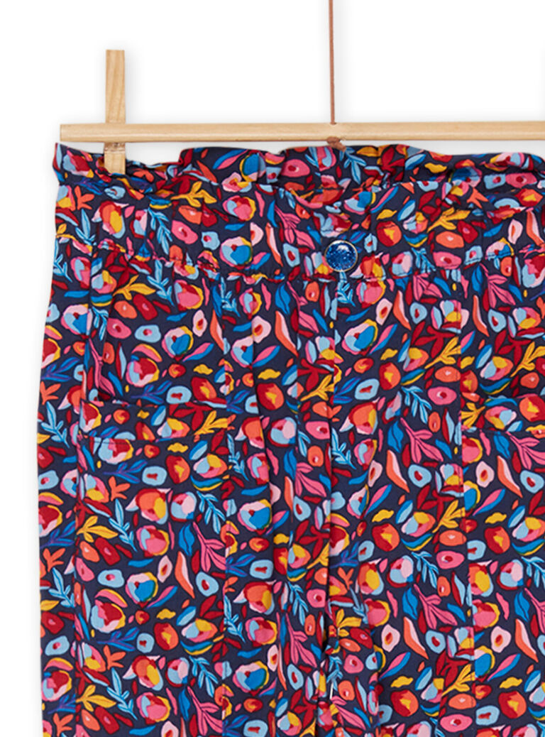 Pantalon multicolore en popeline