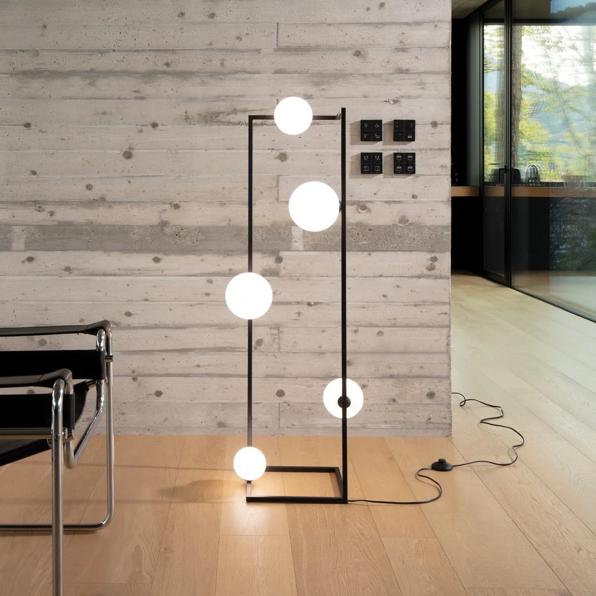 Ideal Lux eal Lux Lampadaire 5 lumières - Noir