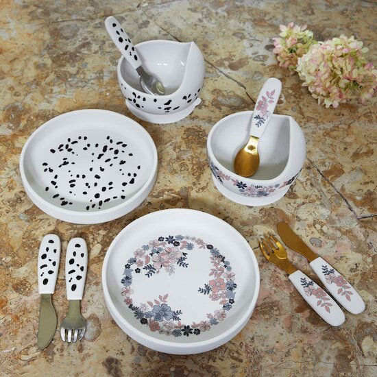 Set repas en silicone   Blue Garden        de               Elodie Details