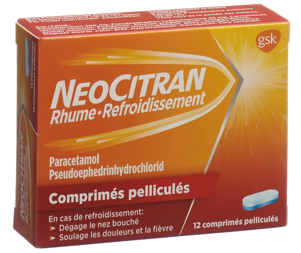 NEOCITRAN Schnupfen/Erkältung<br>12 Stück, Blister, Filmtablette