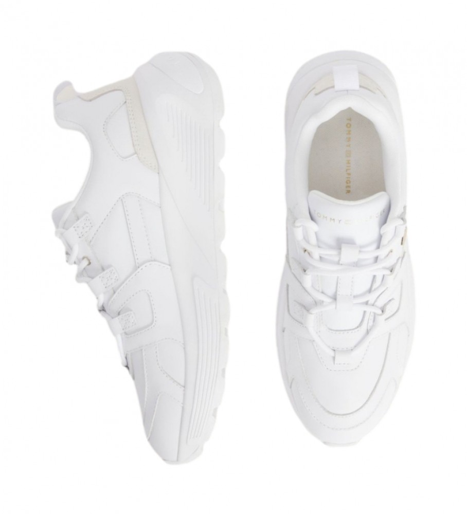 Tênis Tommy Hilfiger Th Premium Runner de couro, branco