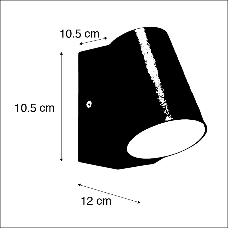 Moderne buitenlamp antraciet incl. LED met schemersensor - Uma