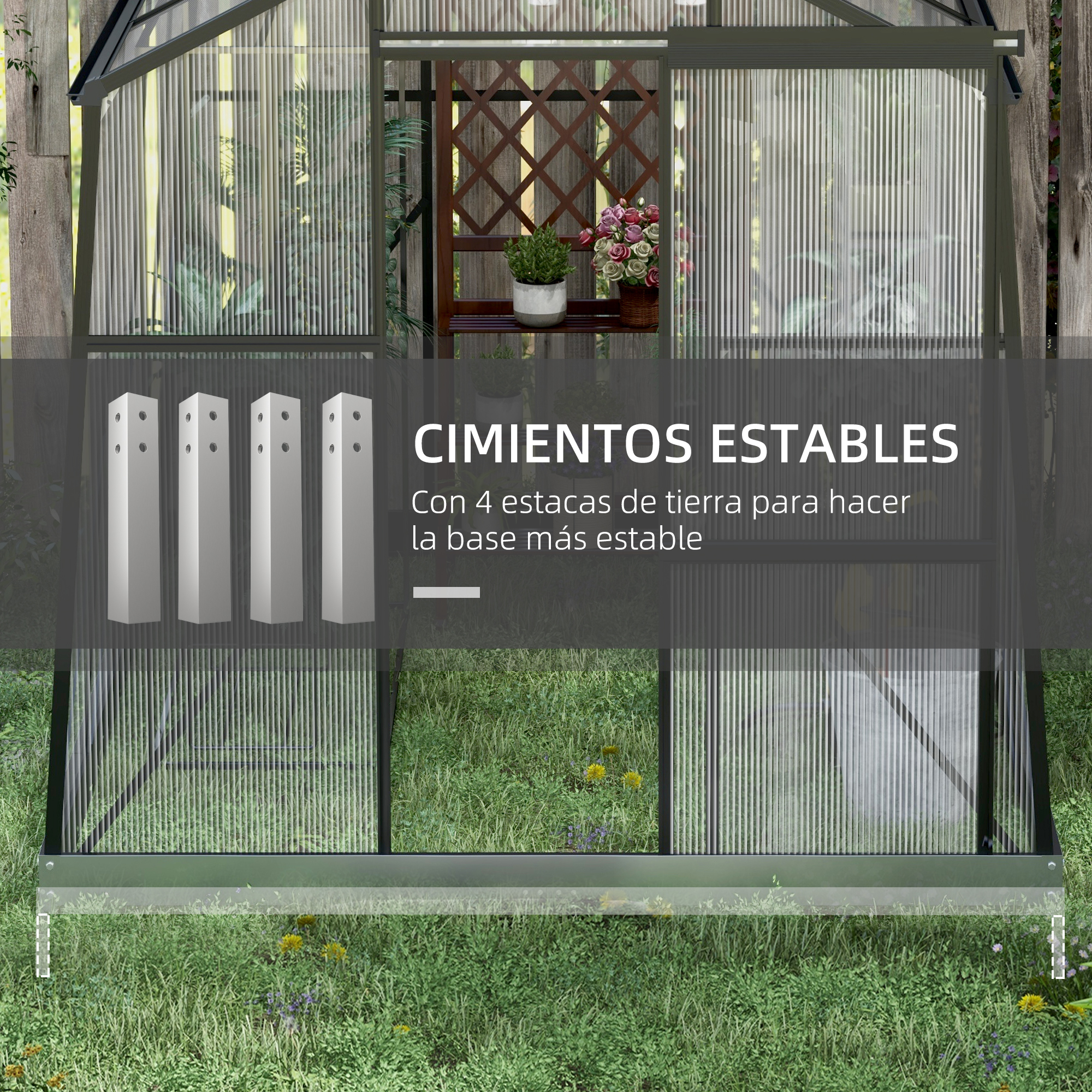 Estufa Outsunny Black Garden