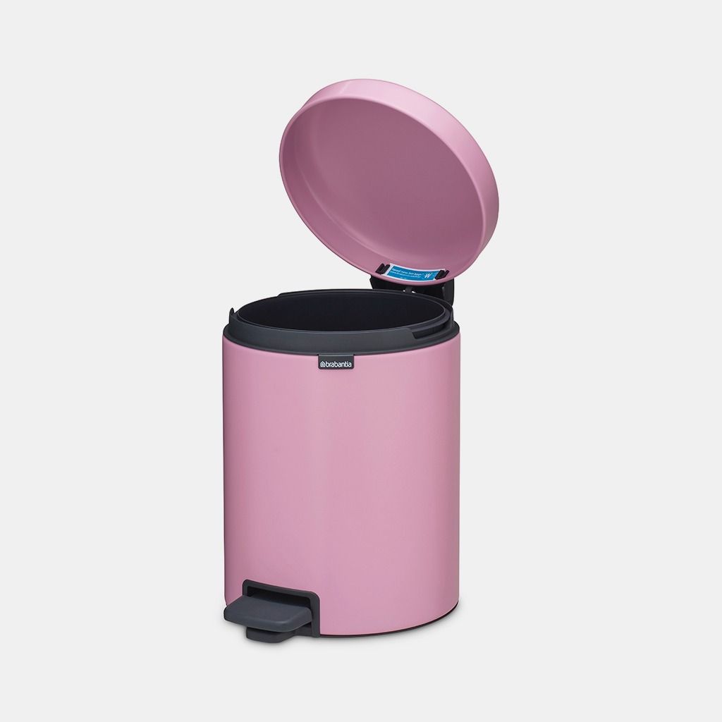 NewIcon Pedaalemmer, 5 liter, kunststof binnenemmer - Lilac Pink