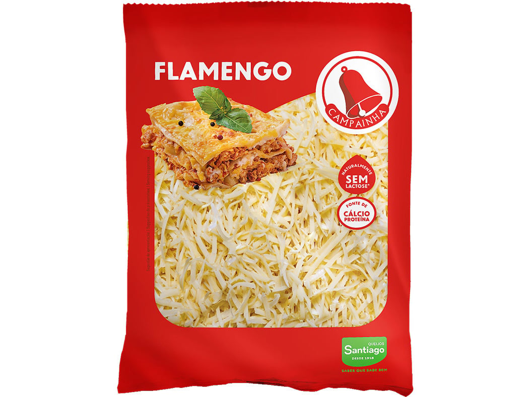 QUEIJO CAMPAINHA FLAMENGO RALADO 150G