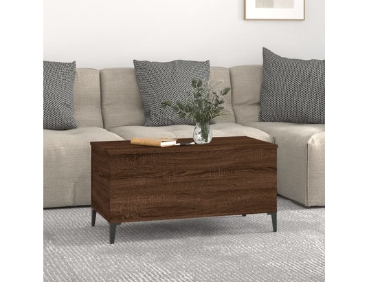 VIDAXL - Table basse chêne marron 90x44,5x45 cm bois d'ingénierie