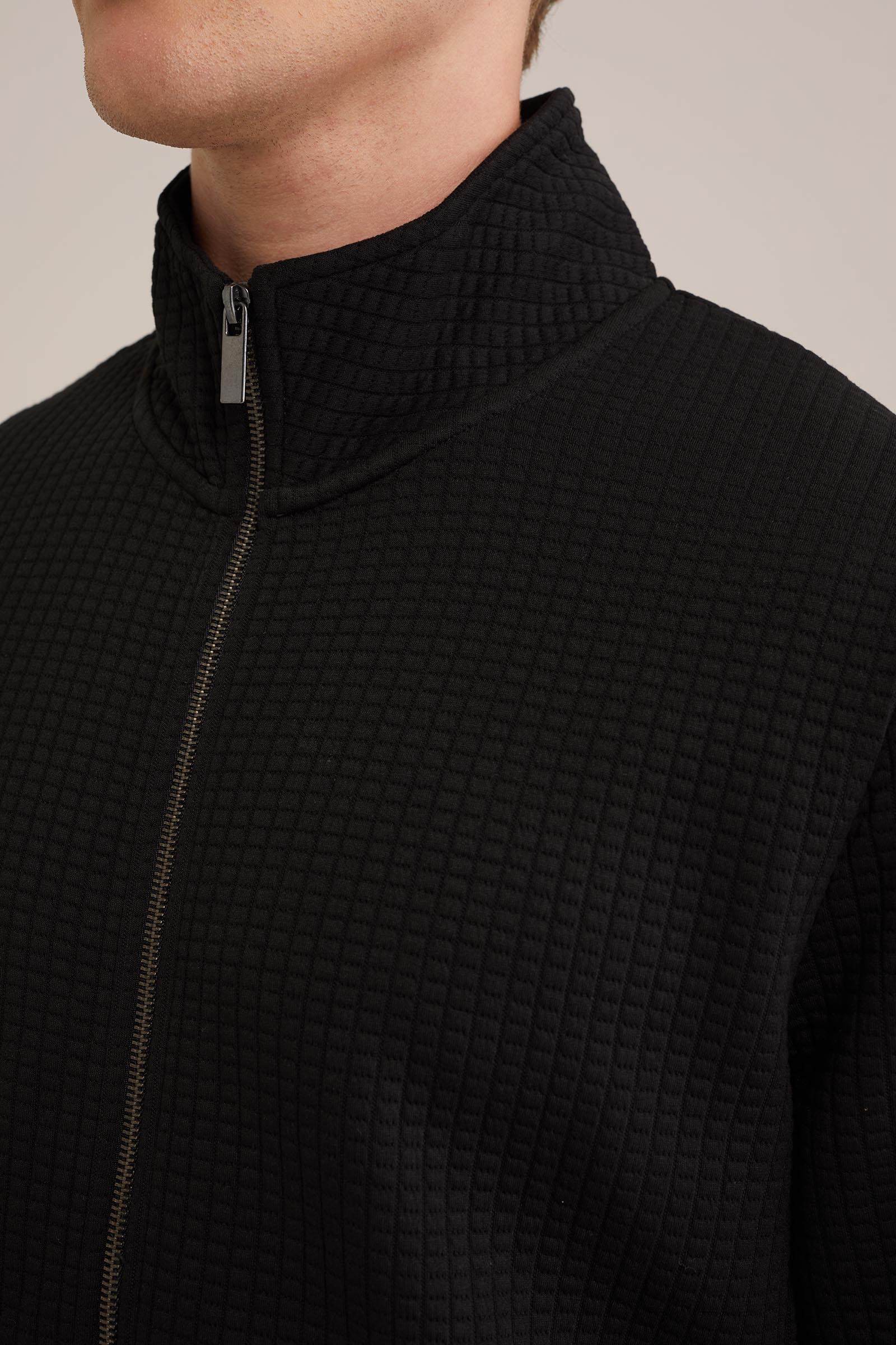 vest met structuur WE Fashion Zwart