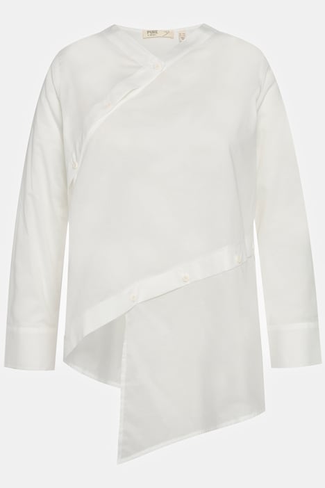Bluse, A-Linie, V-Ausschnitt, Langarm, Biobaumwolle