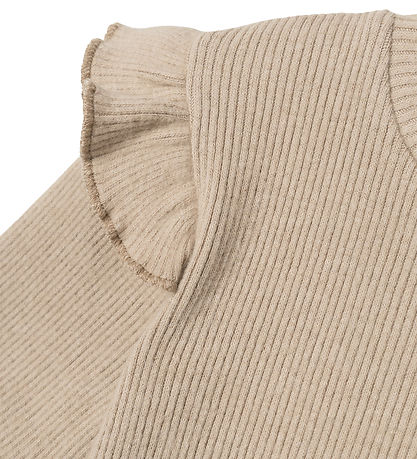 Lil' Atelier Bluse - Strik - Rib - NbfSophia - Travertine/Melang