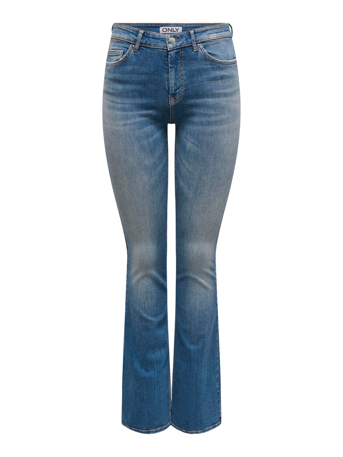 ONLBLUSH Mittlere Taille Ausgestellt Jeans Medium Blue Denim
