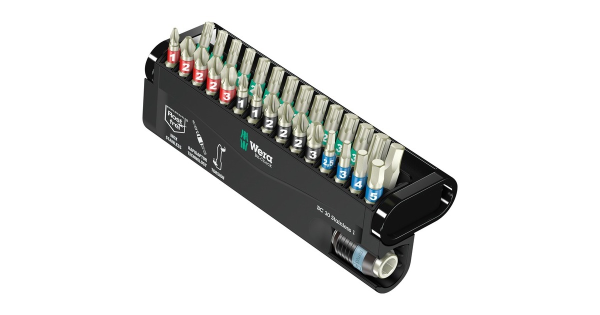 WeraBit-Check 30 Stainless 1, 30‑delig bitset