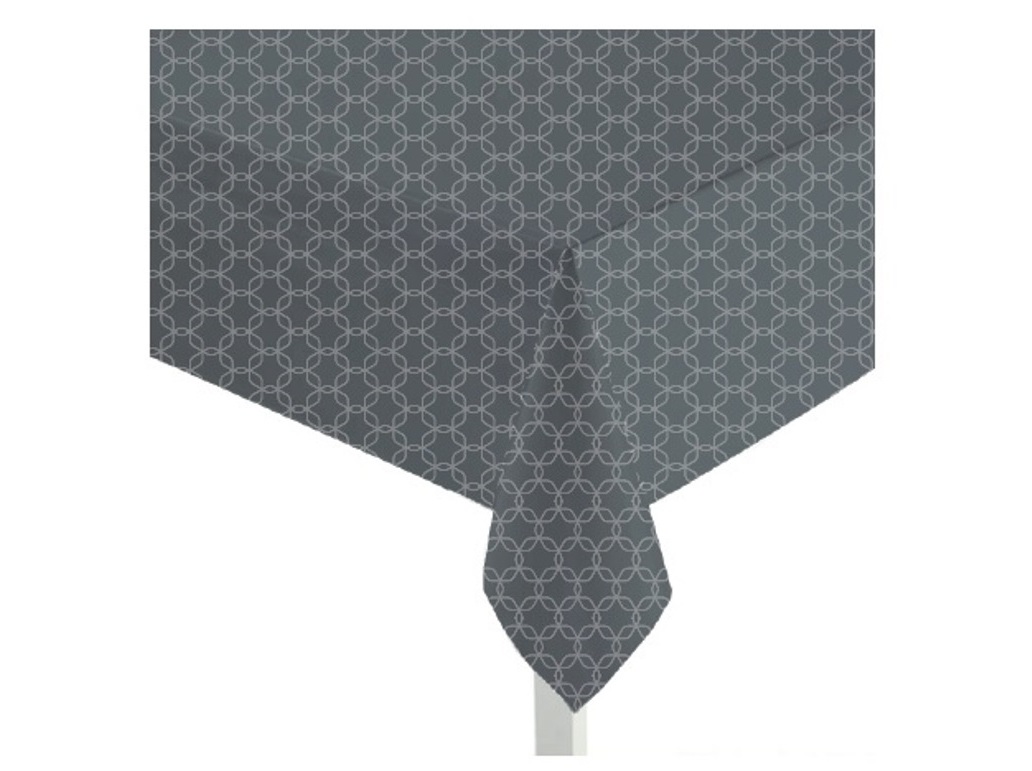 TOALHA MESA AUCHAN ESSENCIAL PVC CINZENTO 140X200CM