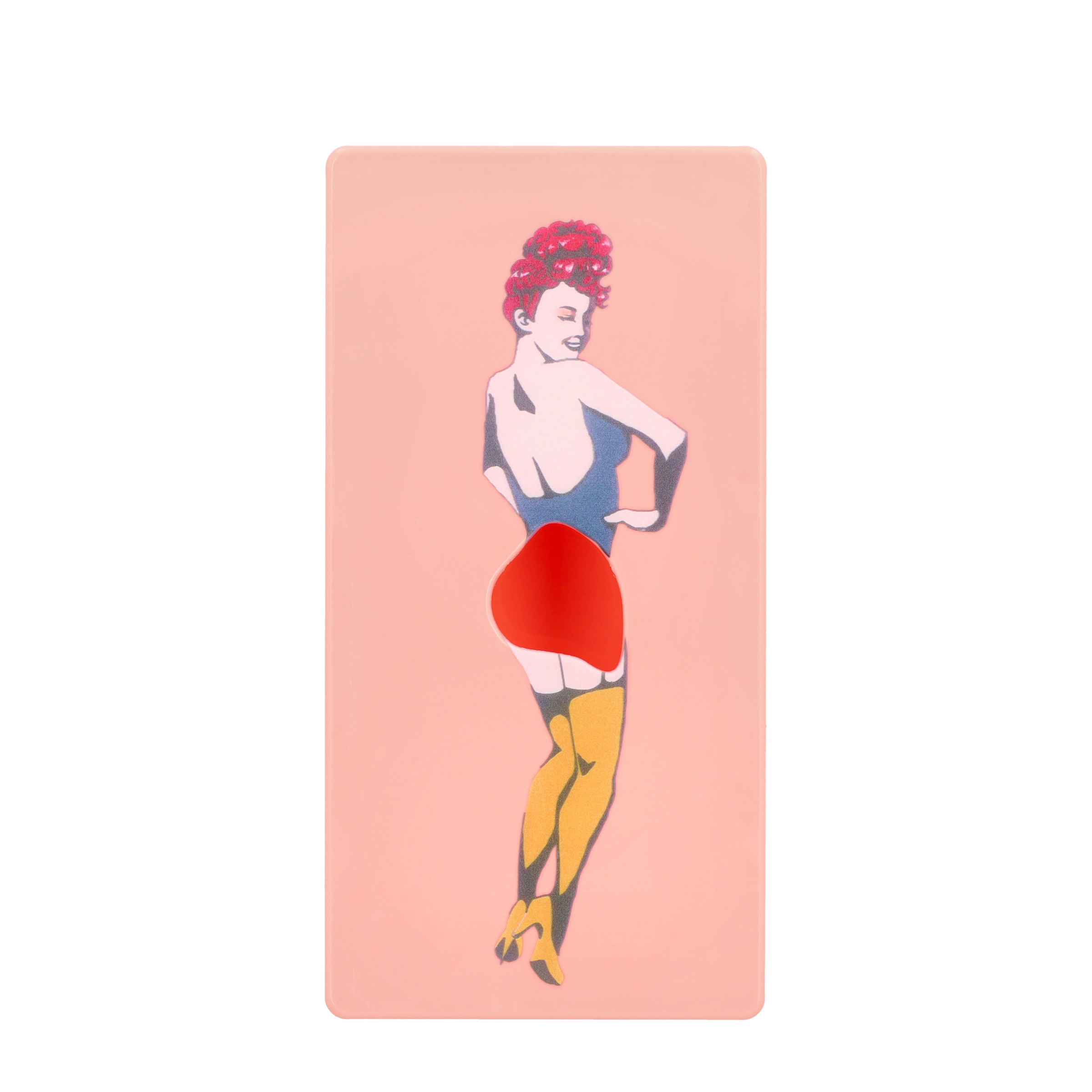 (25.5x13cm) Retro Taschentuch Spender Nastuch Dispenser Kosmetik Tuch Aufbewahrungs Box im Vintage Lady Design - Pink