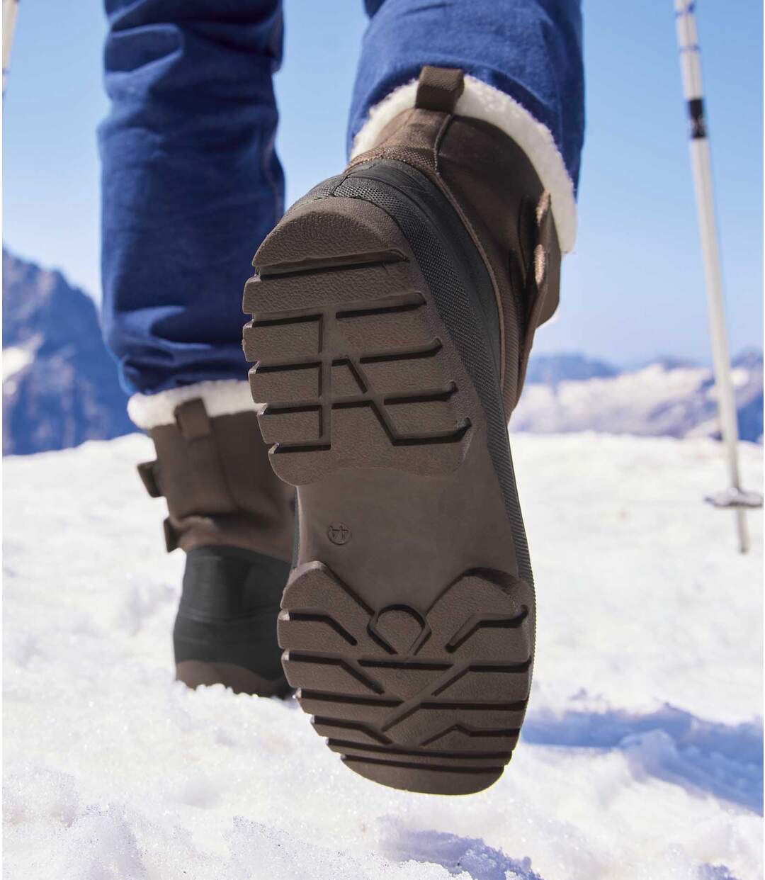 Boots Neige Scratchées Doublées Sherpa