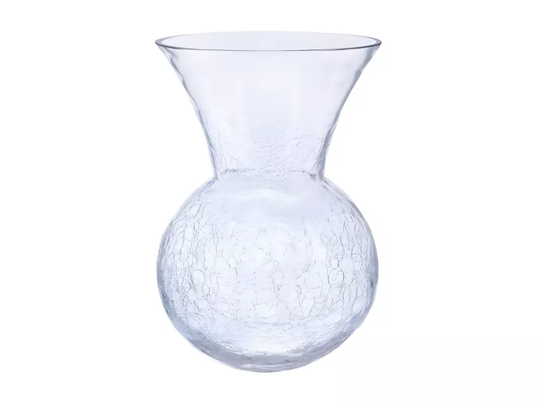 Vase en Verre Craquelé 