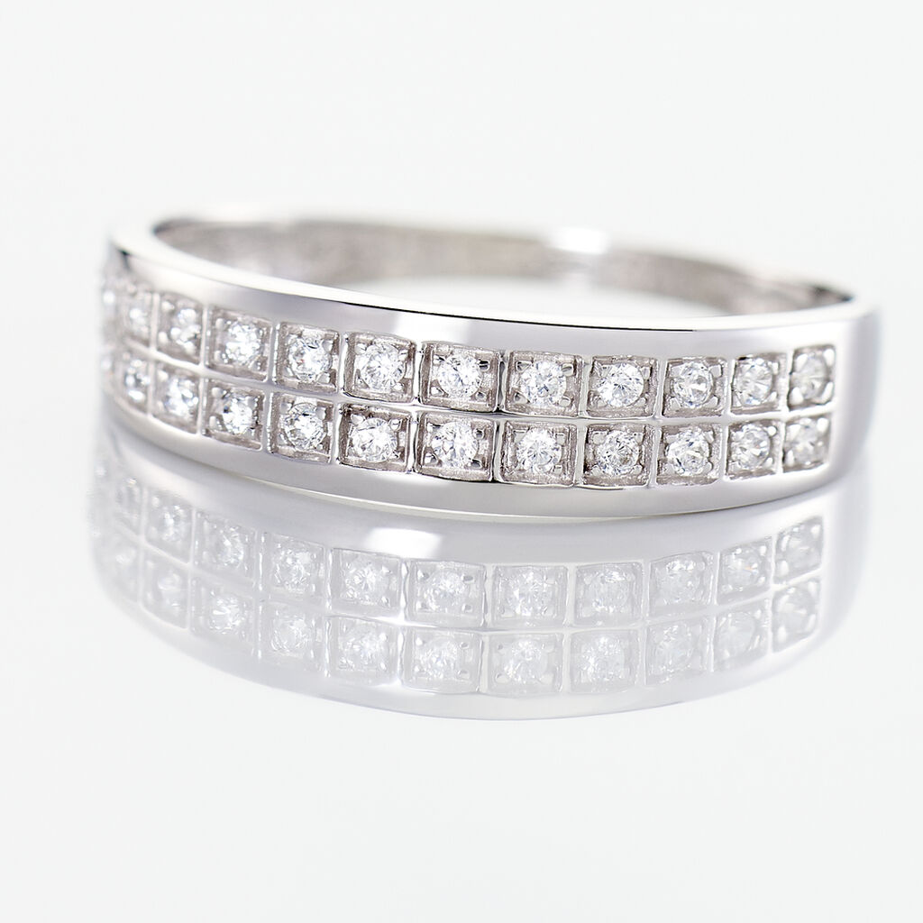 Bague Morjana Or Blanc Oxyde De Zirconium