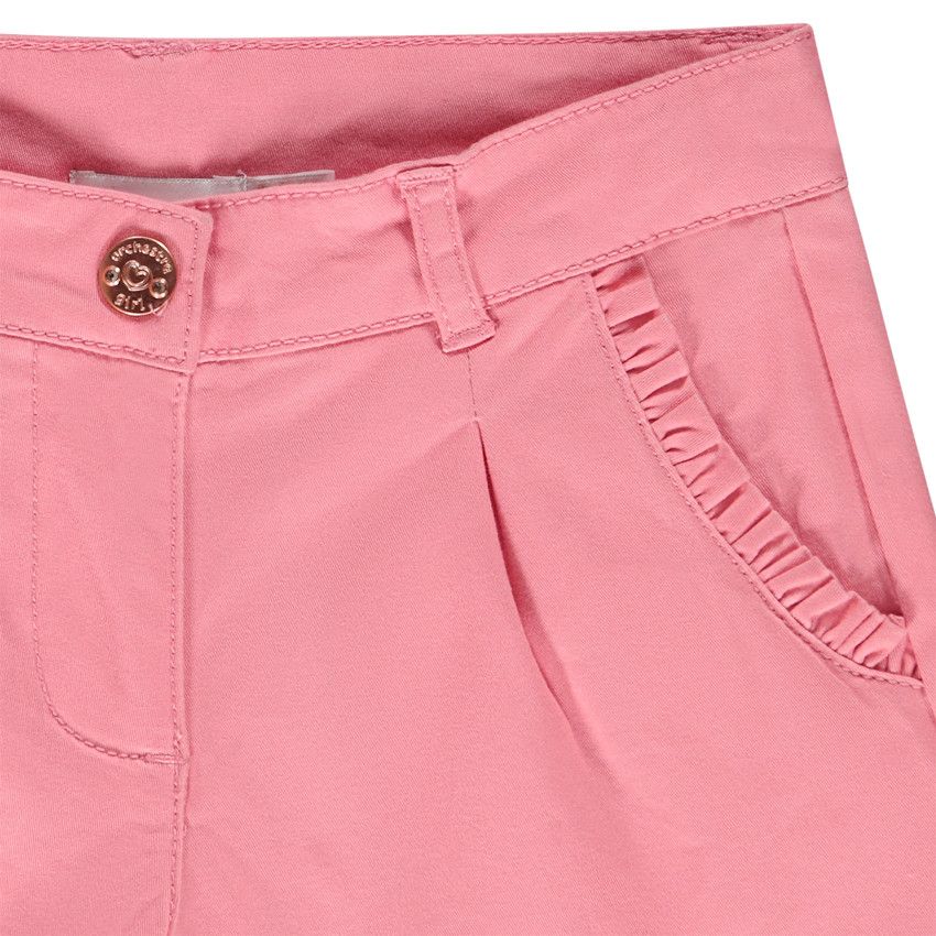 Short en twill avec poches volantées pour fille - Multicolore