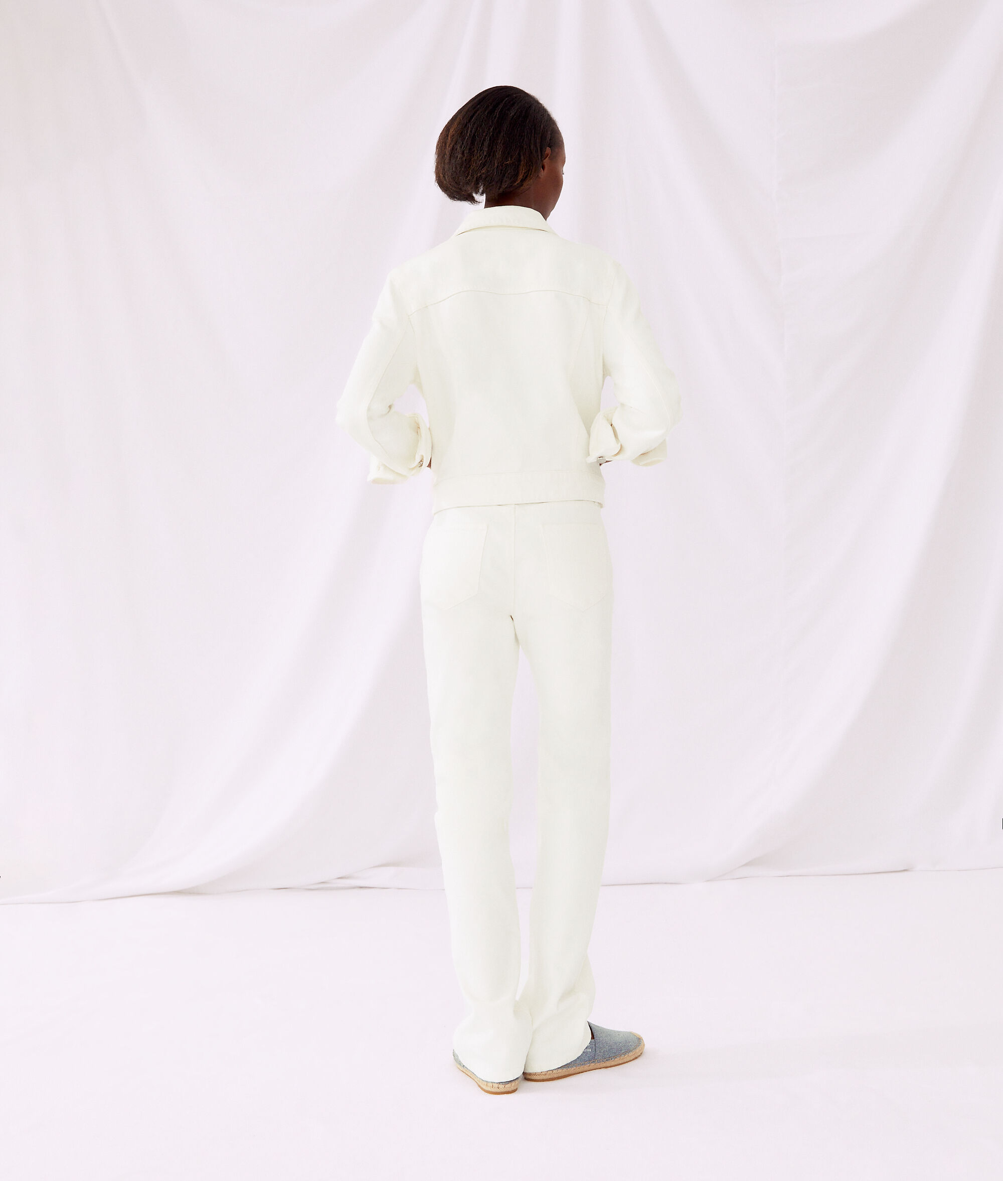 VESTE EN JEAN BLANC KARL X AMBER VALLETTA