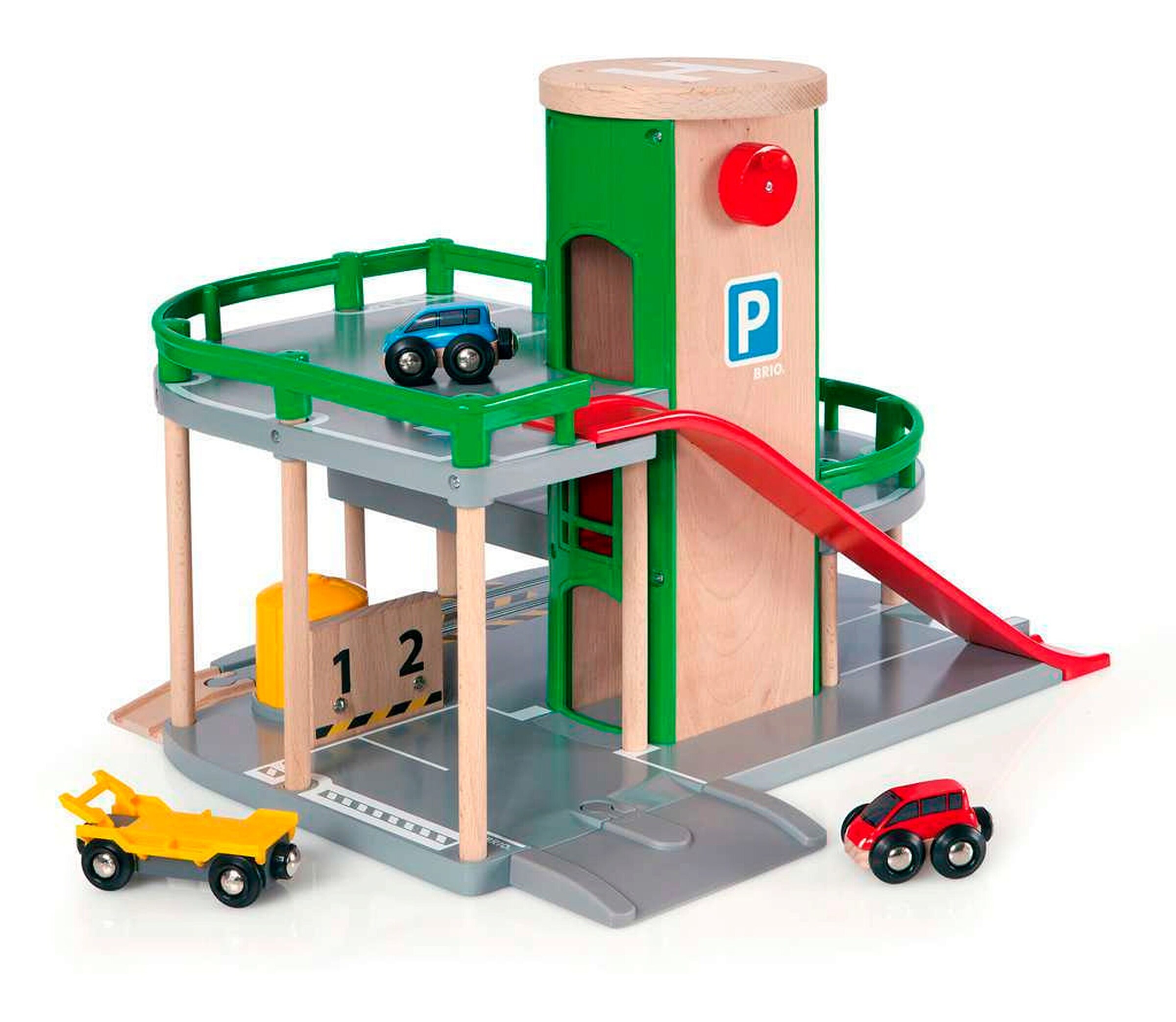 BRIO Parkhaus, Straßen & Schienen