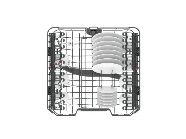 WHIRLPOOL WIC 3C26 F - Opvaskemaskine - Sølv