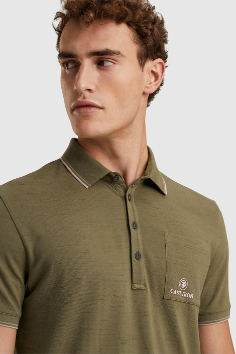 Cast Iron groene heren polo