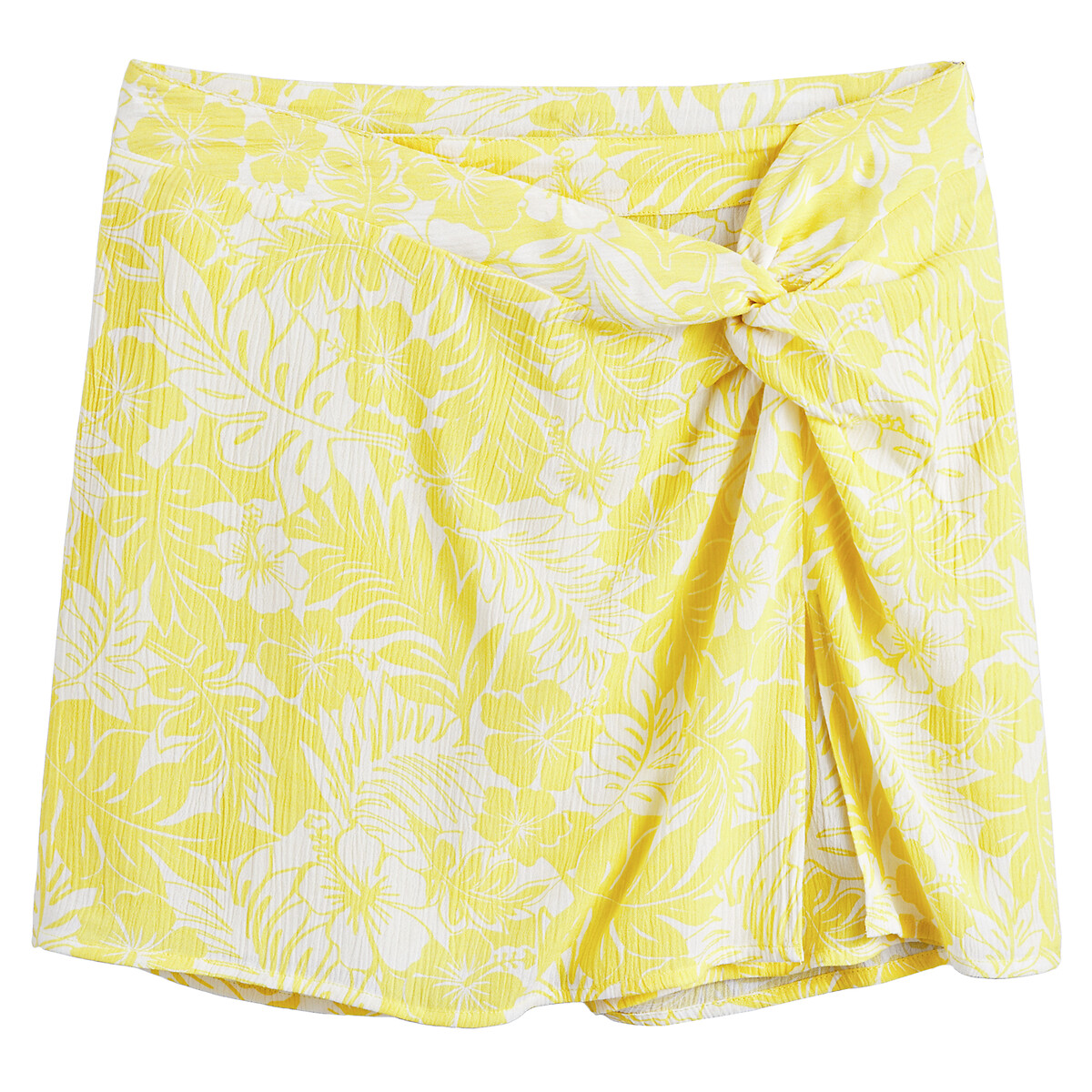 COLEÇÕES LA REDOUTE<br>Saia-shorts com estampa floral em crepe