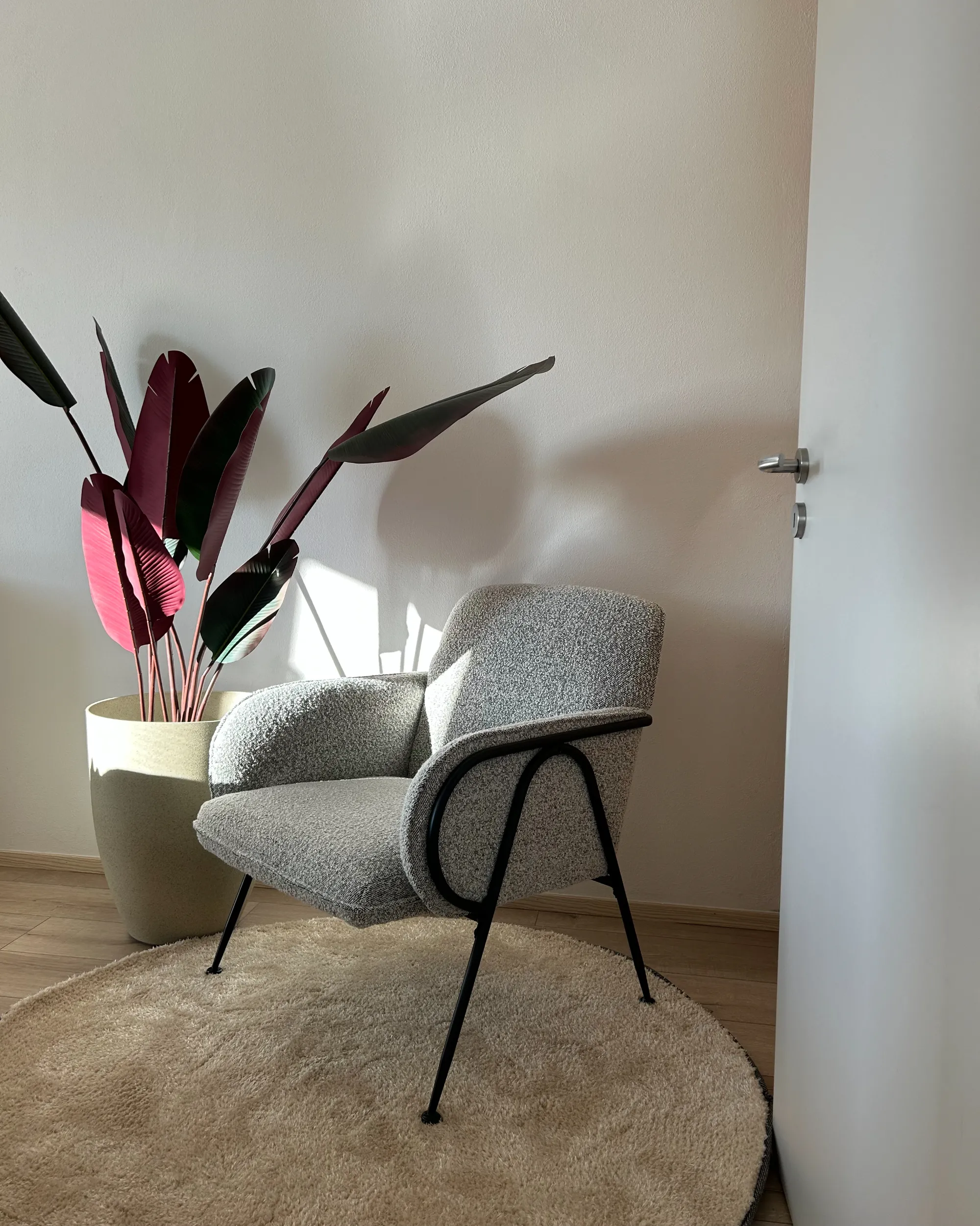 Fauteuil TRYSNES Stof Zwart/wit