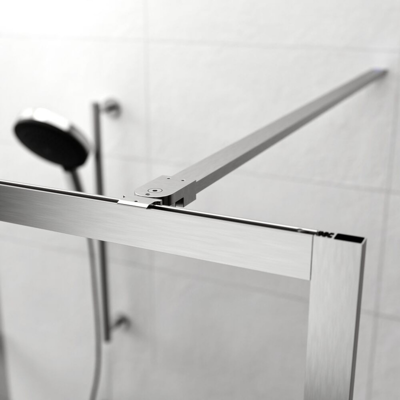 Sealskin Contour Inloopdouche type A3 118x200 cm, 6 mm helder veiligheidsglas met antikalklaag RVS geborsteld
