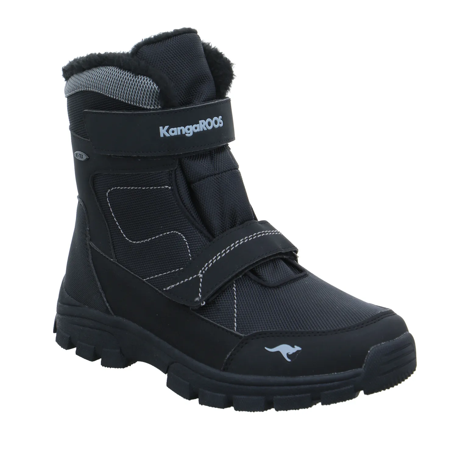 KANGAROOS Snowboots Schwarz Lederimitat
