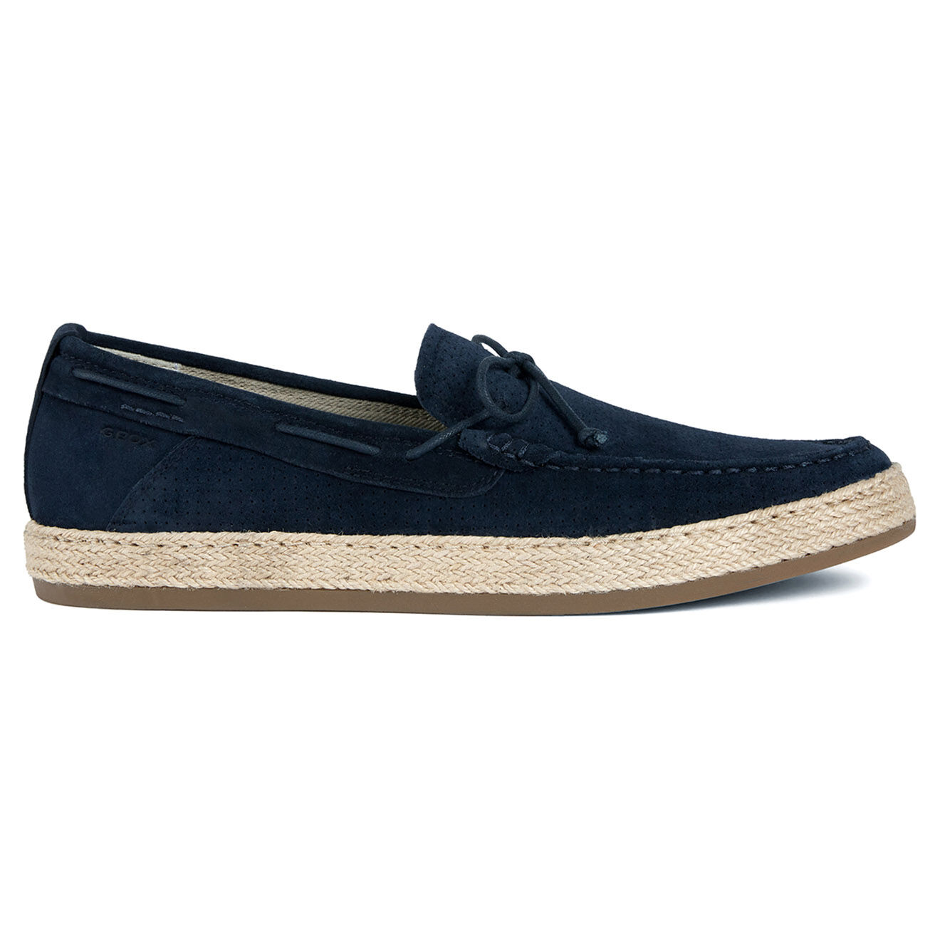 Geox Mocassins en Velours de Cuir Pantelleria bleu marine