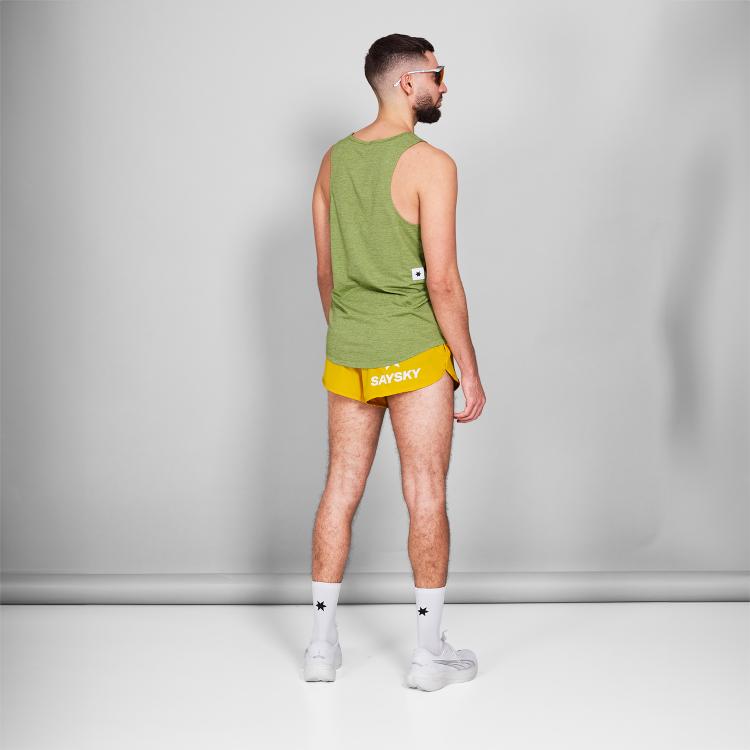 Saysky Logo Combat Pro Singlet Green Melange