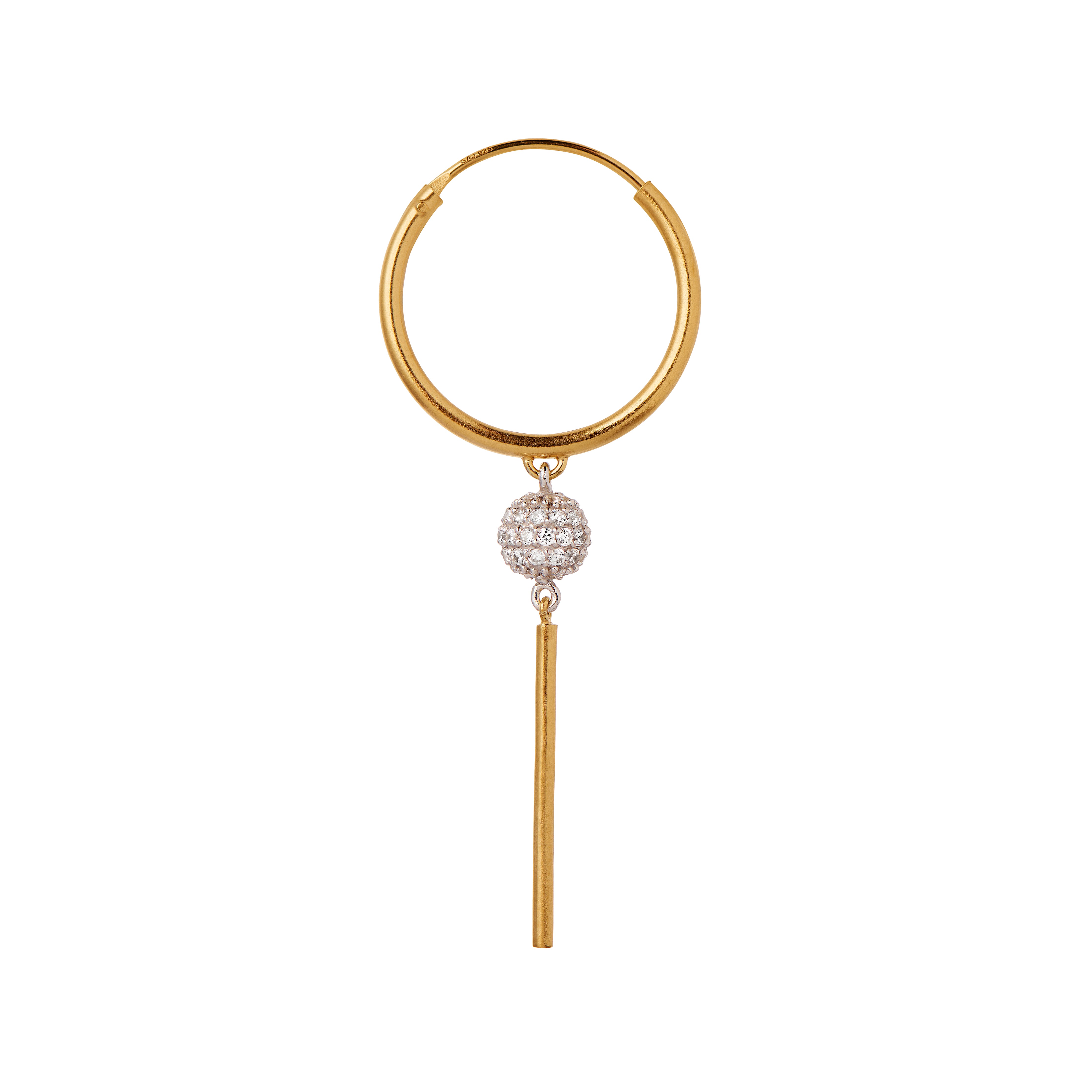 STINE A Jewelry  Vintage Disco Ball ørering - forgyldt