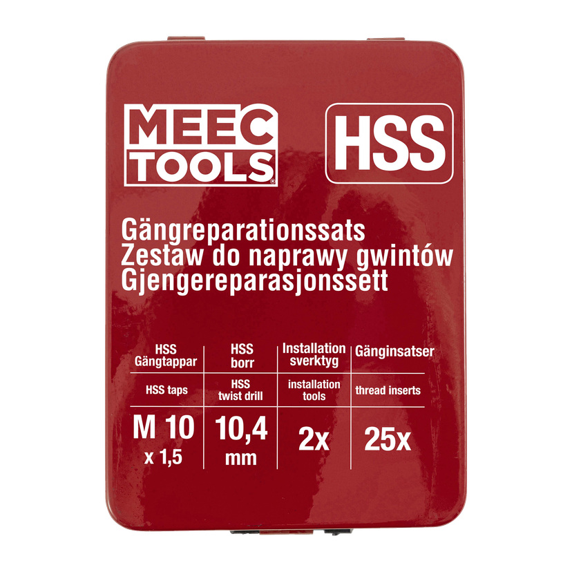 Gjengereparasjonssett 30 deler M10x1,5