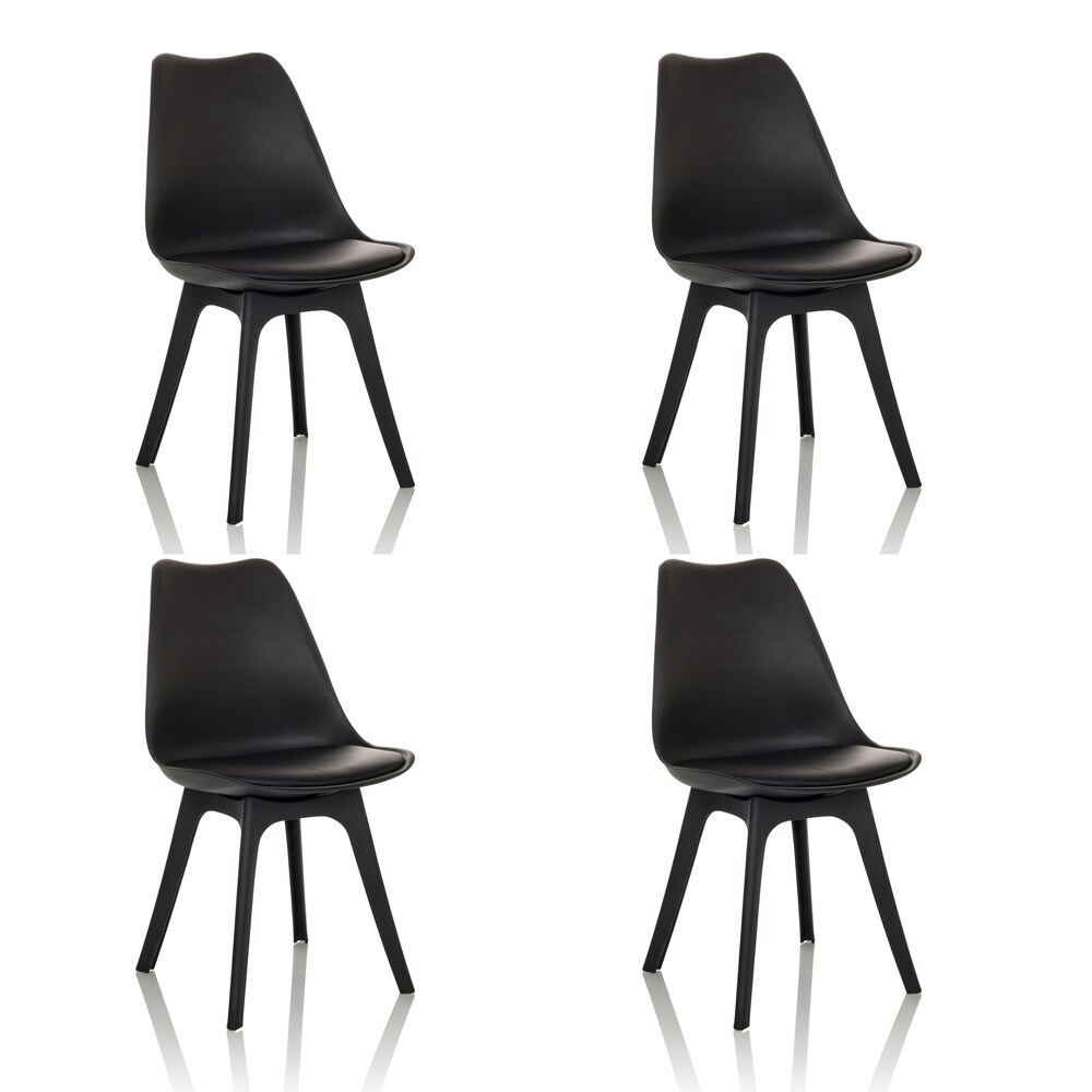 Schalenstuhl 4er Pack SCANDI P Kunststoff ohne Armlehnen hjh OFFICE