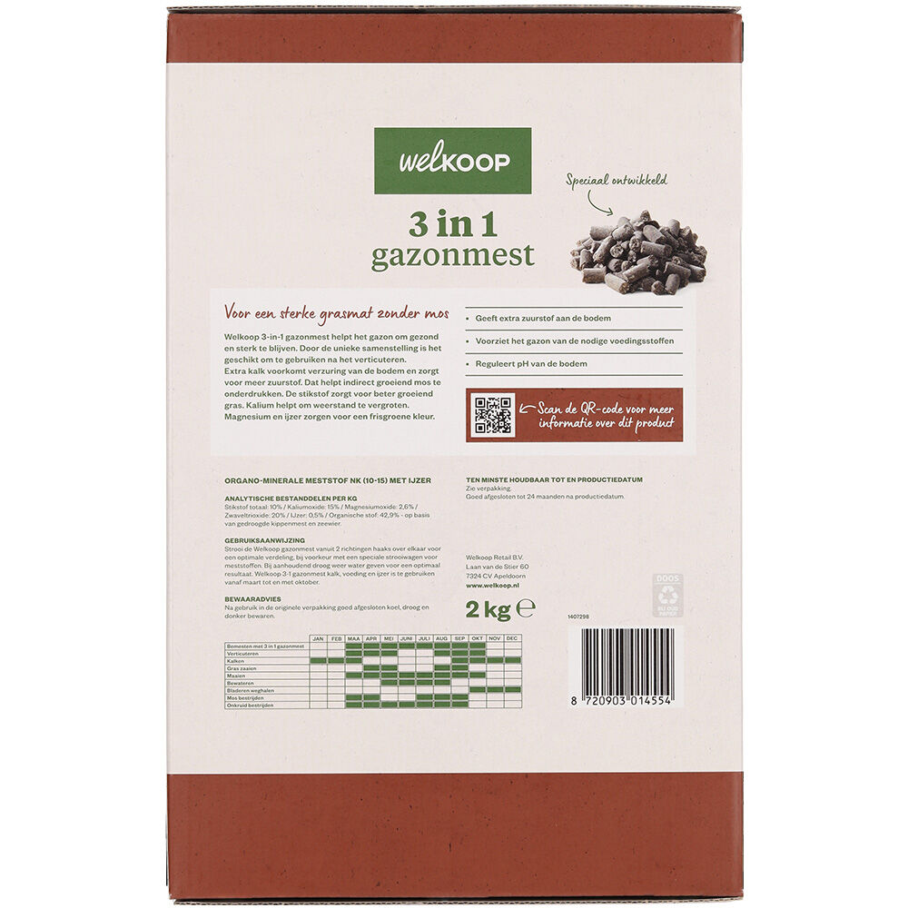 Welkoop - 3 in 1 Gazonmest - 50 m2 - 2 Kilogram