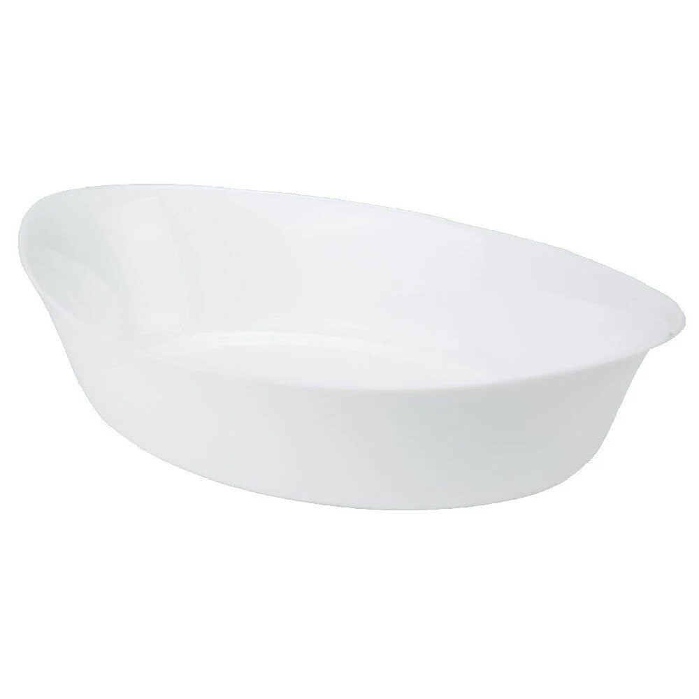 Plat à four ovale Luminarc verre blanc 32 cm