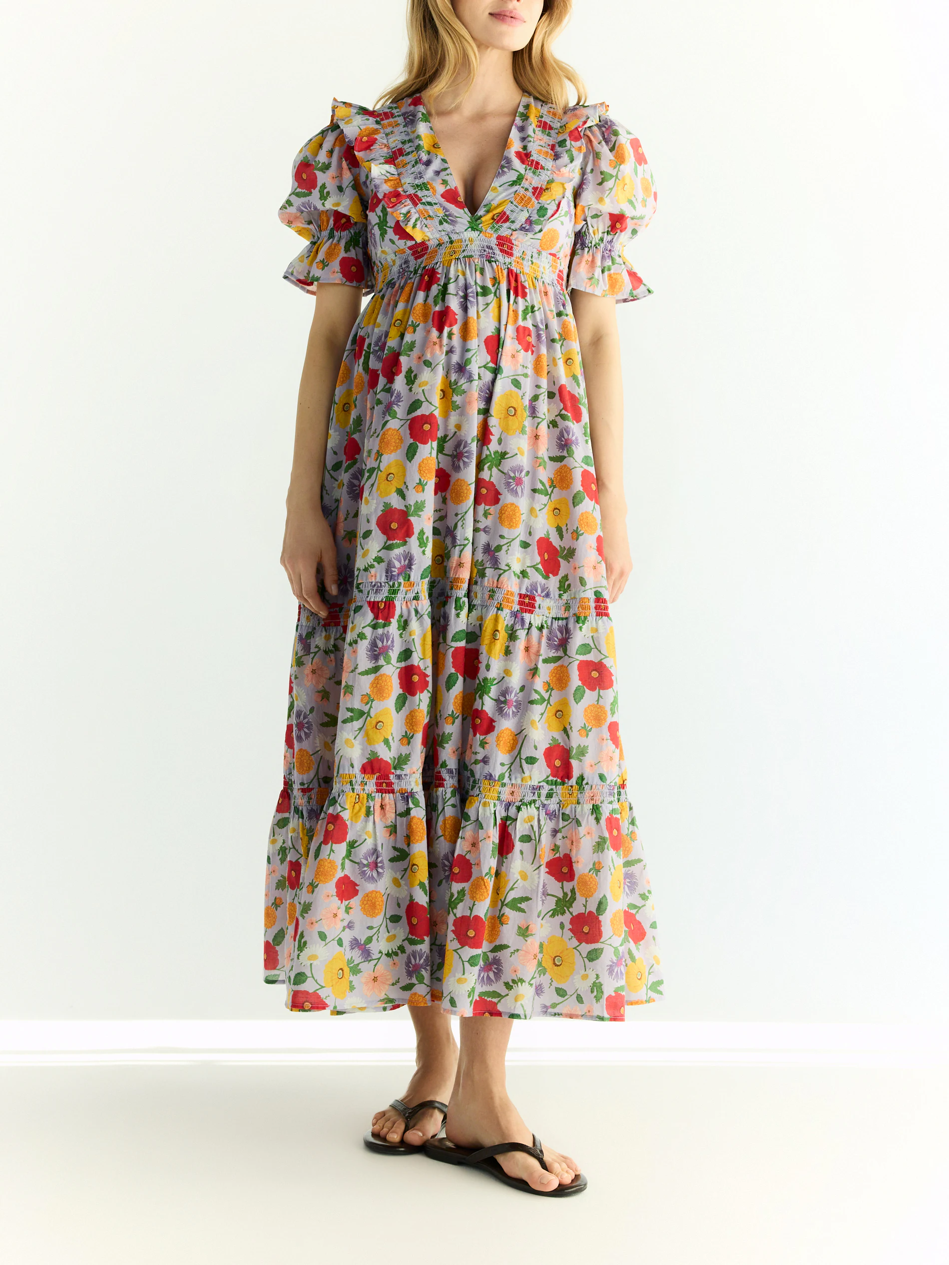 Gemustertes Maxikleid