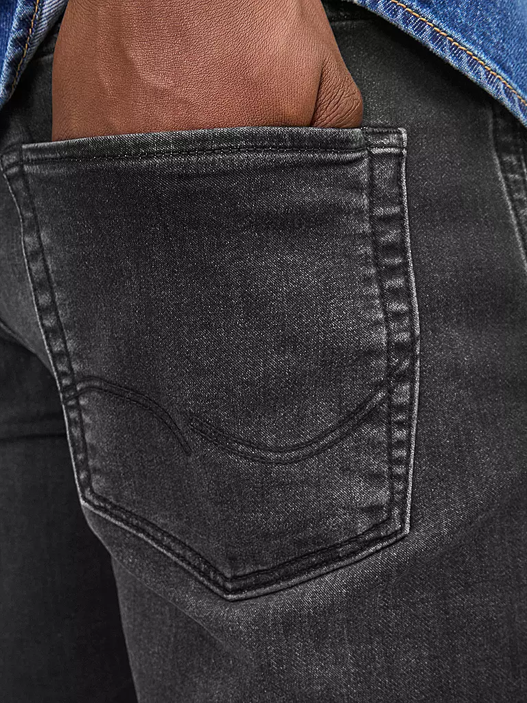 JACK & JONES Jeansshorts JJIRICK JJICON schwarz