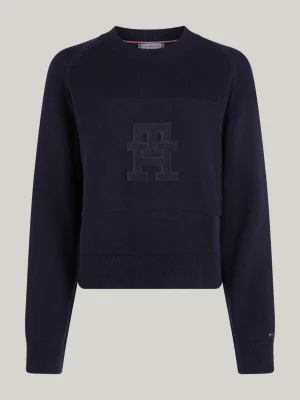 Suéter Relaxed Fit com Estampa Monograma TH
