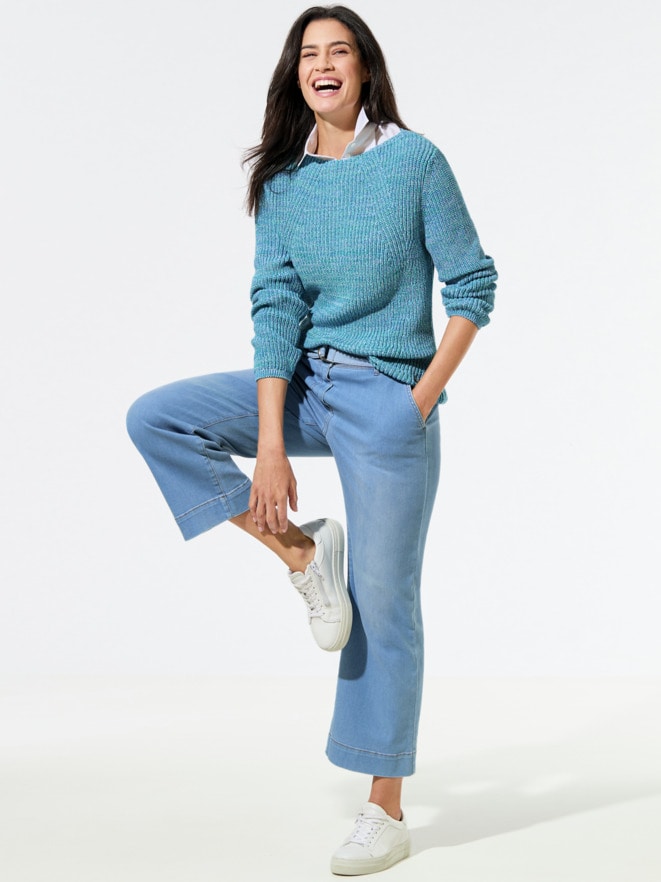 Baumwoll-Pullover Farbenspiel