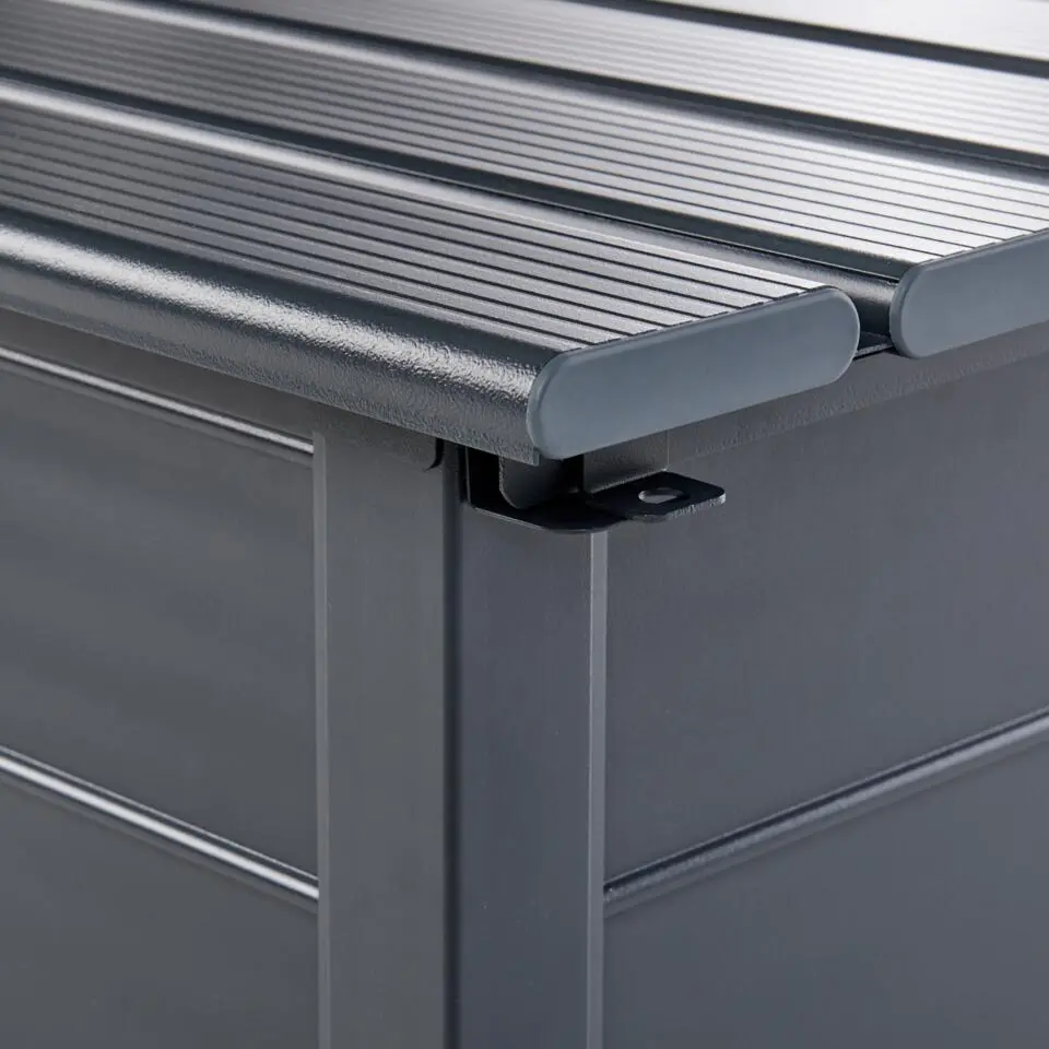 CAMPALTO - Kussenbox - Donkergrijs - 123 x 60 cm - Aluminium