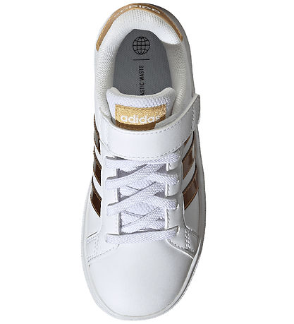 adidas Performance Sko -  Grønd Court 2.0 EL - Hvid/Guld