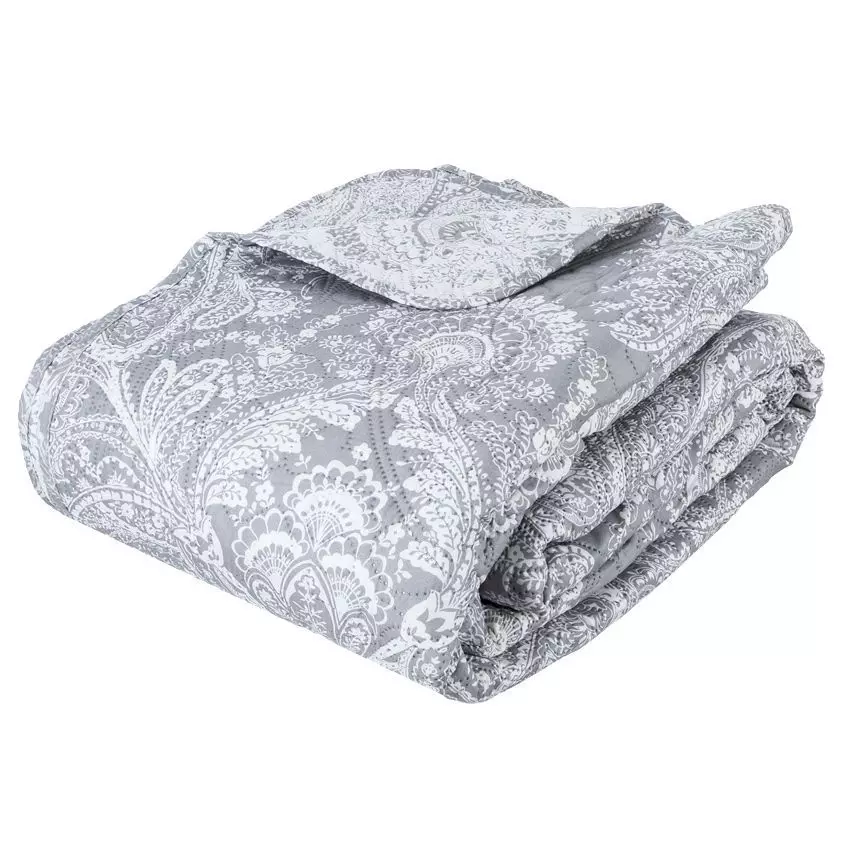 Couvre-lit et taies d'oreiller (240 x 260 cm) Marie Gris clair