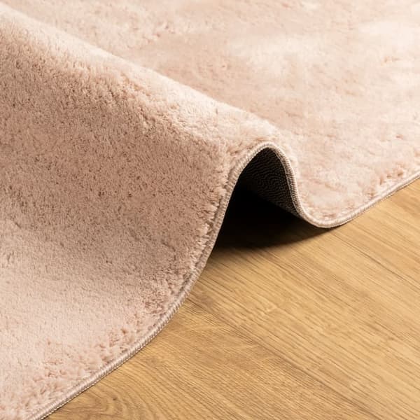 vidaXL Teppe HUARTE kort luv mykt og vaskbart blush 140x200 cm