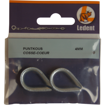 Puntkous verzinkt 4 mm 2 stuks